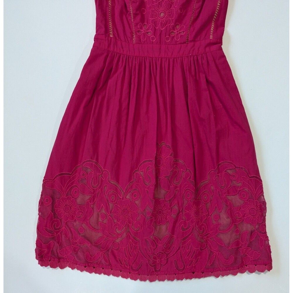 Anthropologie Moulinette Soeurs Dress Rose Pink Sierra Rhododendron - Picture 4 of 11